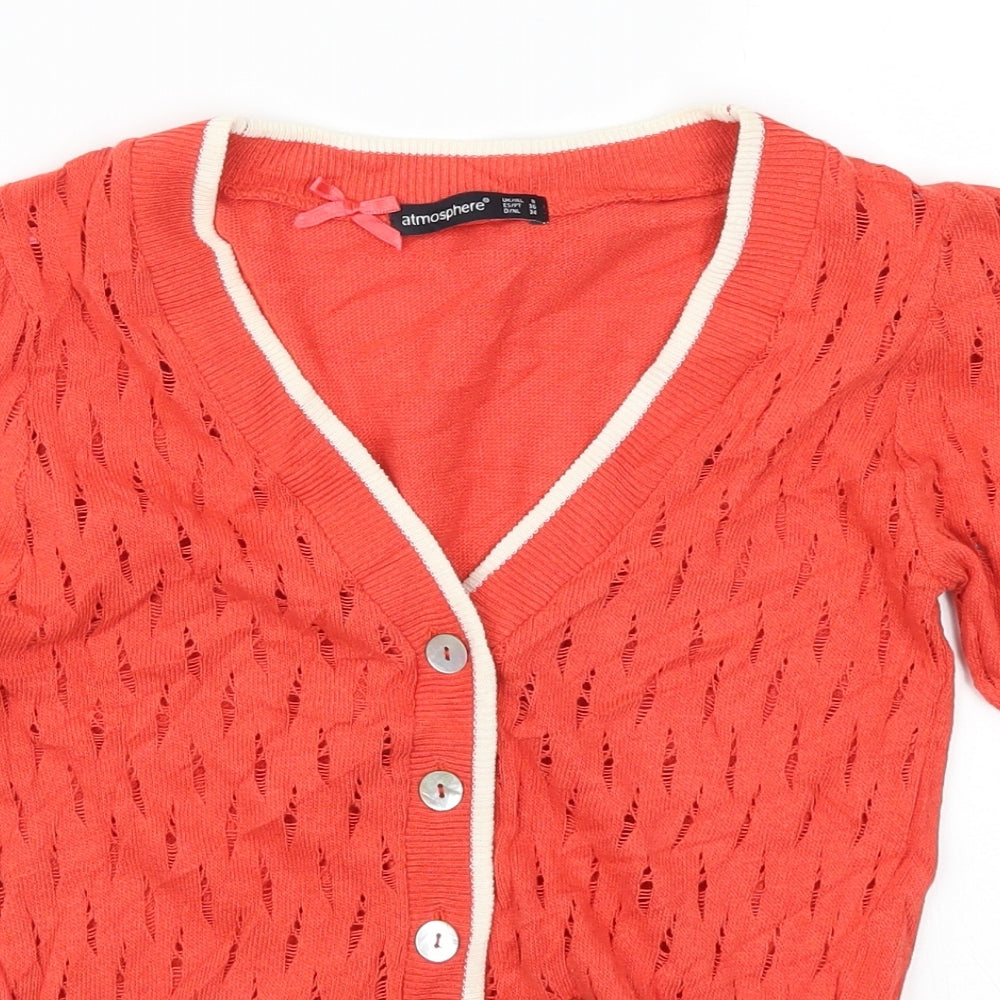 Atmosphere Womens Red   Cardigan Jumper Size 8
