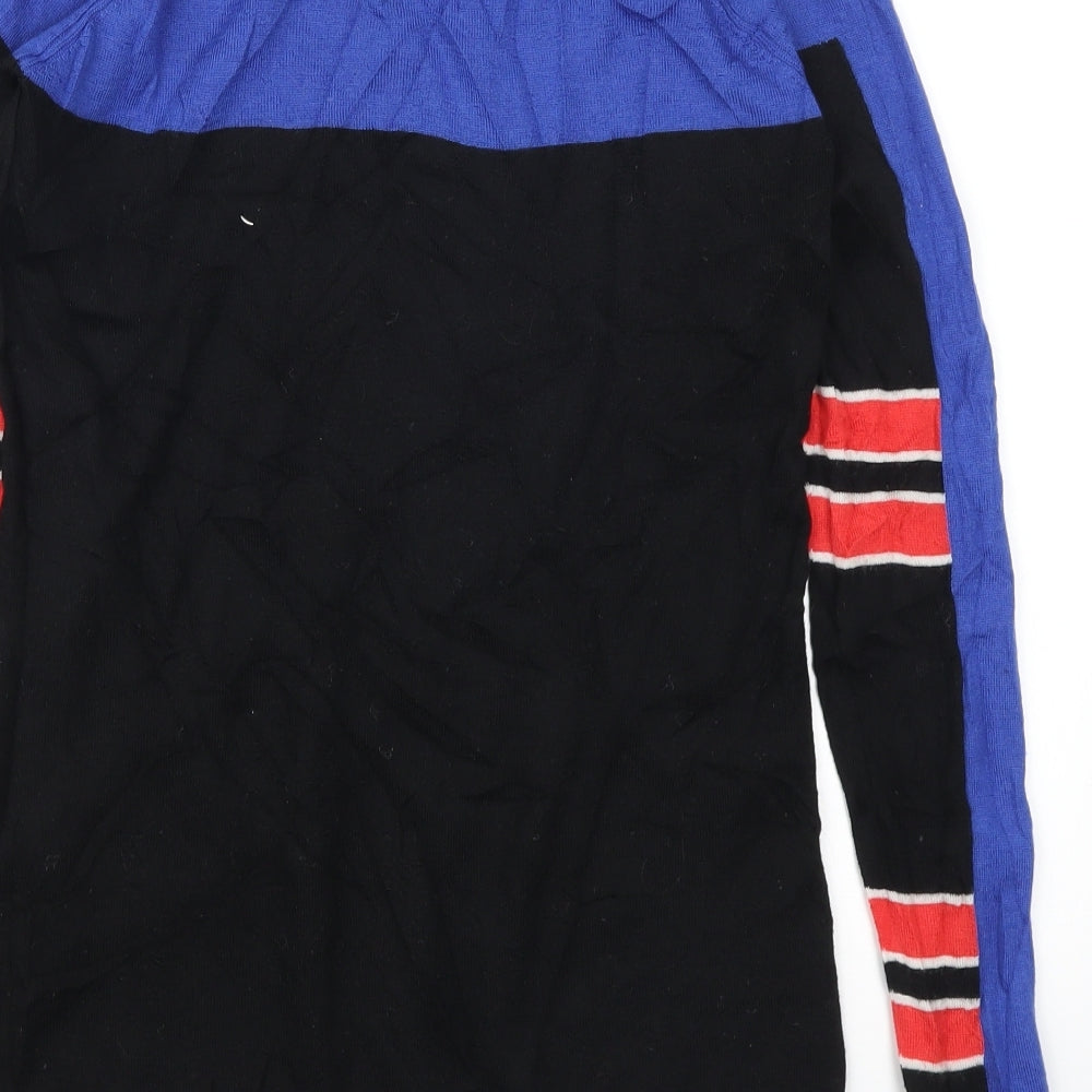 Sweaty Betty Womens Black Striped  Pullover Jumper Size XS