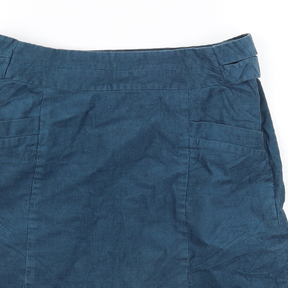 Jigsaw Womens Blue  Corduroy A-Line Skirt Size 12