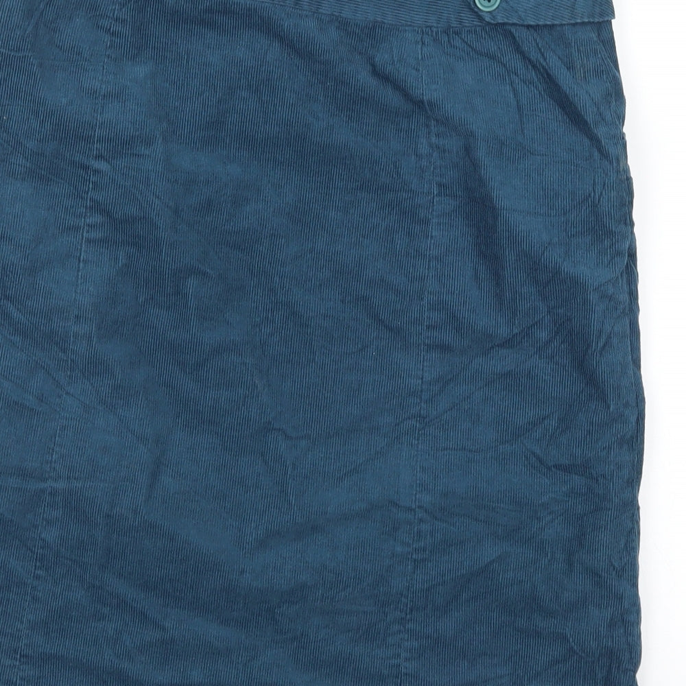 Jigsaw Womens Blue  Corduroy A-Line Skirt Size 12