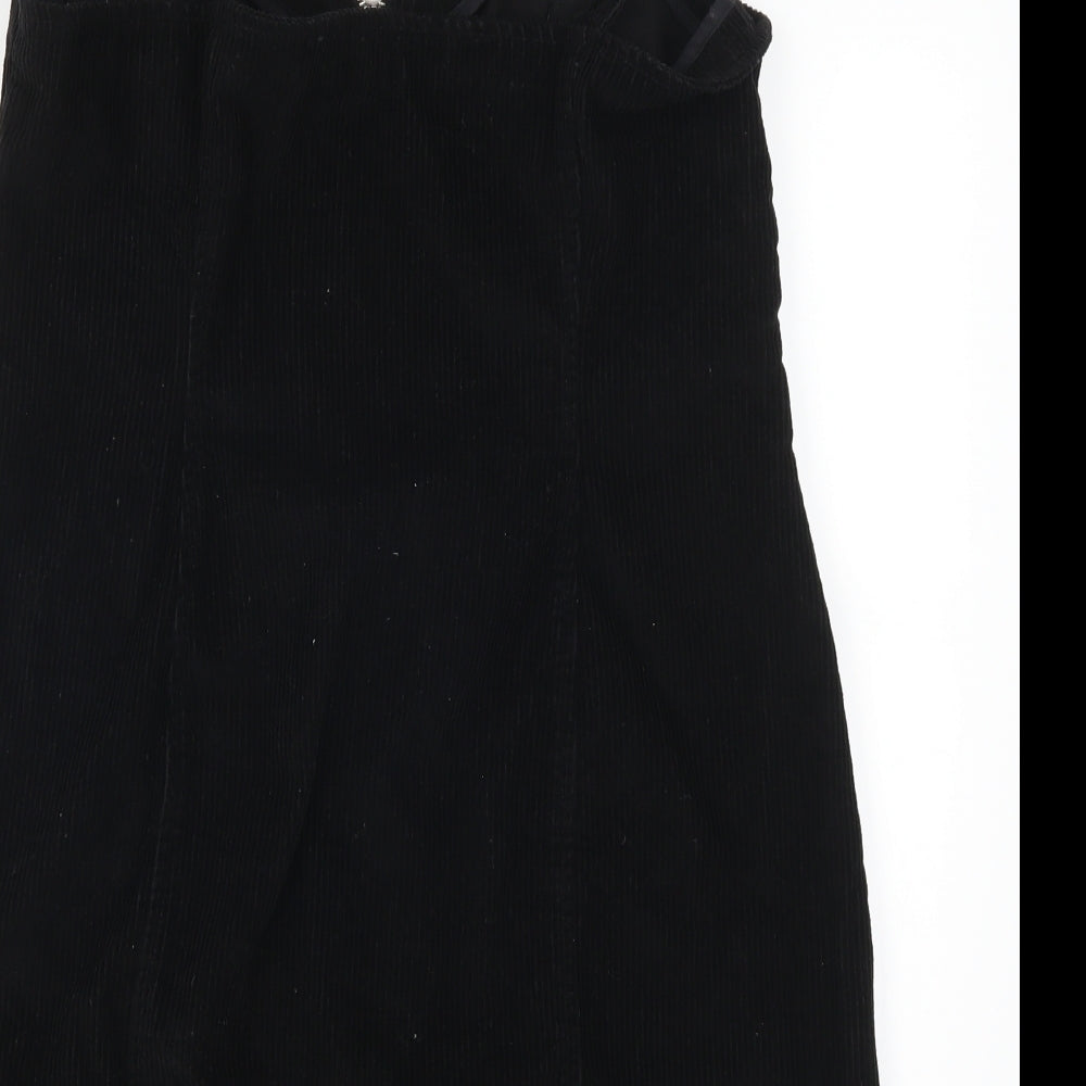 Topshop Womens Black  Corduroy Mini  Size 14