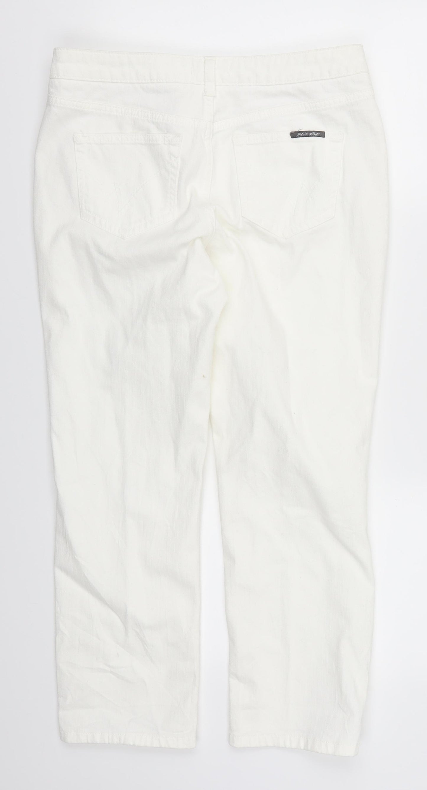 White Stuff Womens White  Denim Cropped Jeans Size 10 L24 in