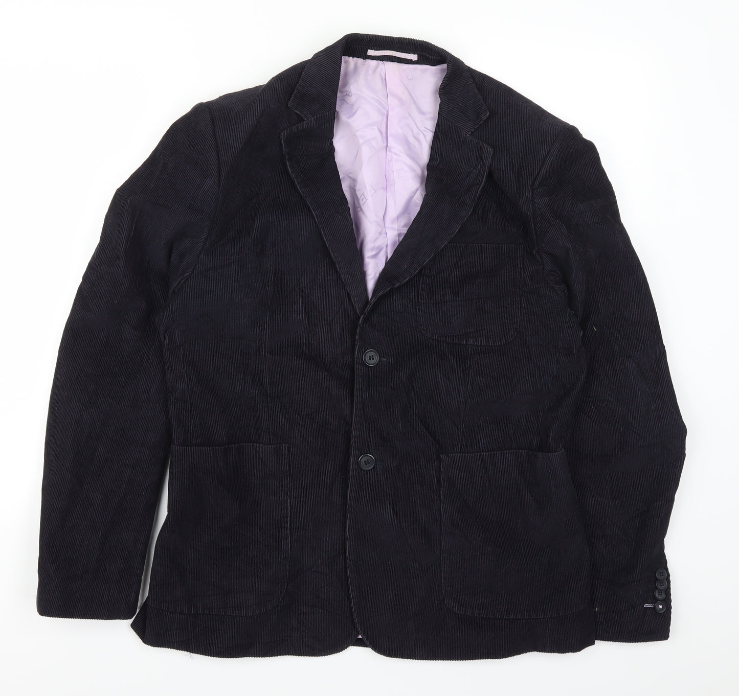 Fraud Mens Blue  Corduroy Jacket Suit Jacket Size 40