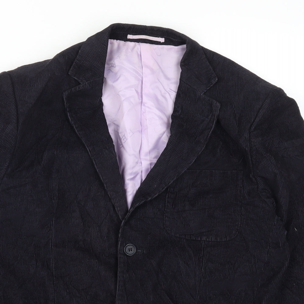 Fraud Mens Blue  Corduroy Jacket Suit Jacket Size 40