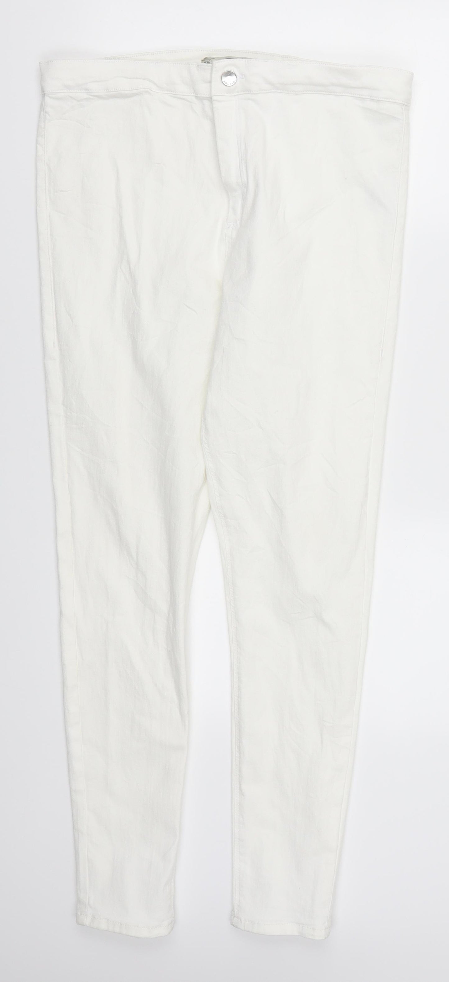 Topshop Womens White  Denim Skinny Jeans Size 36 in L32 in