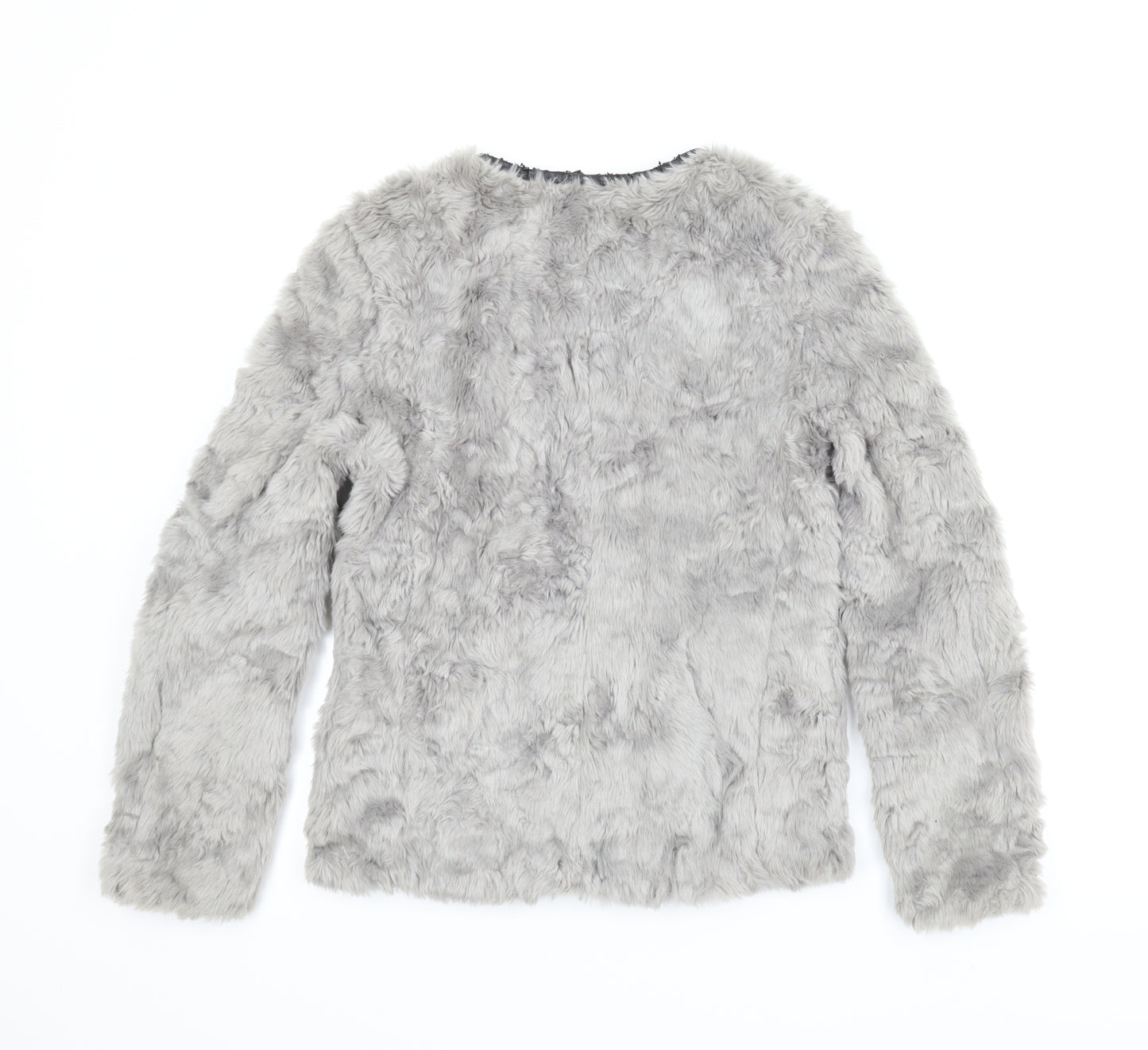Divided Womens Grey   Jacket Coat Size 8  - Sherpa coat