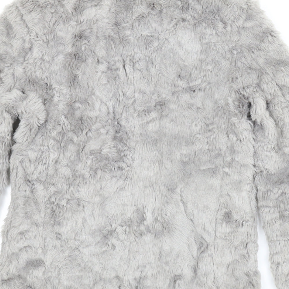 Divided Womens Grey   Jacket Coat Size 8  - Sherpa coat