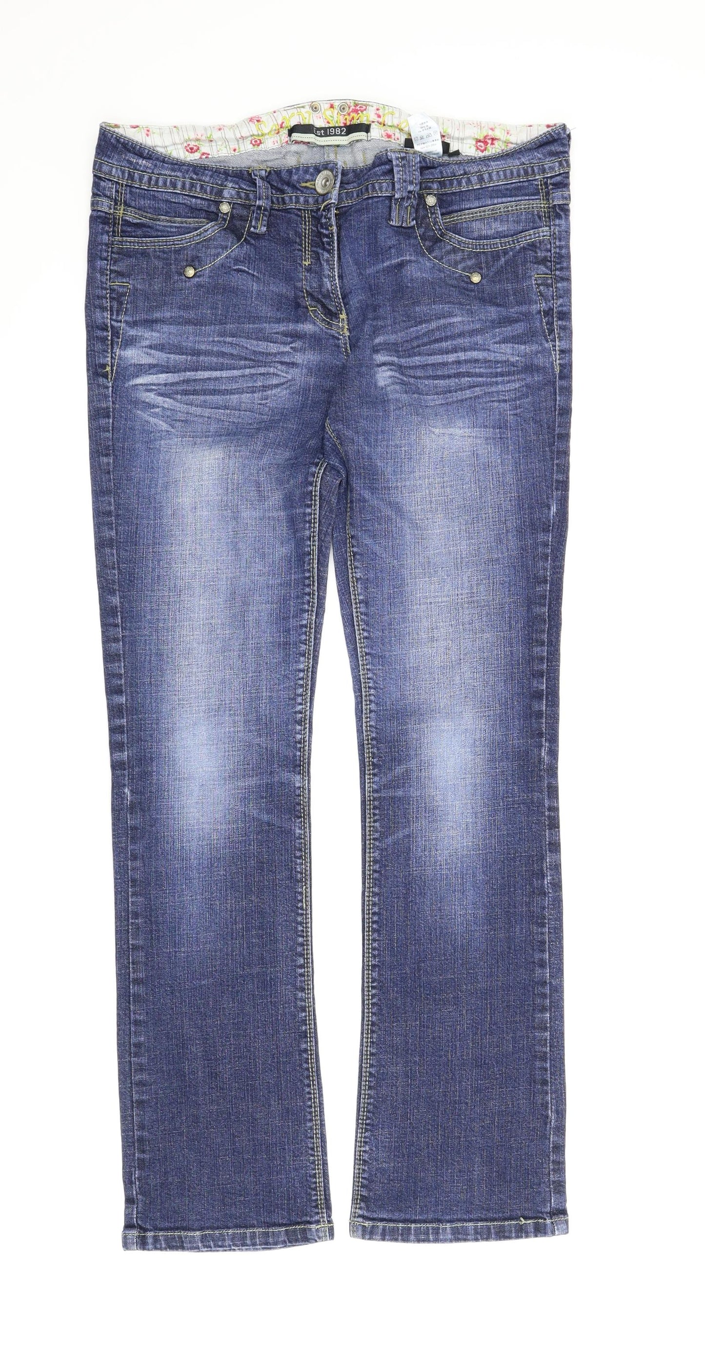 NEXT Womens Blue  Denim Bootcut Jeans Size 14 L28 in