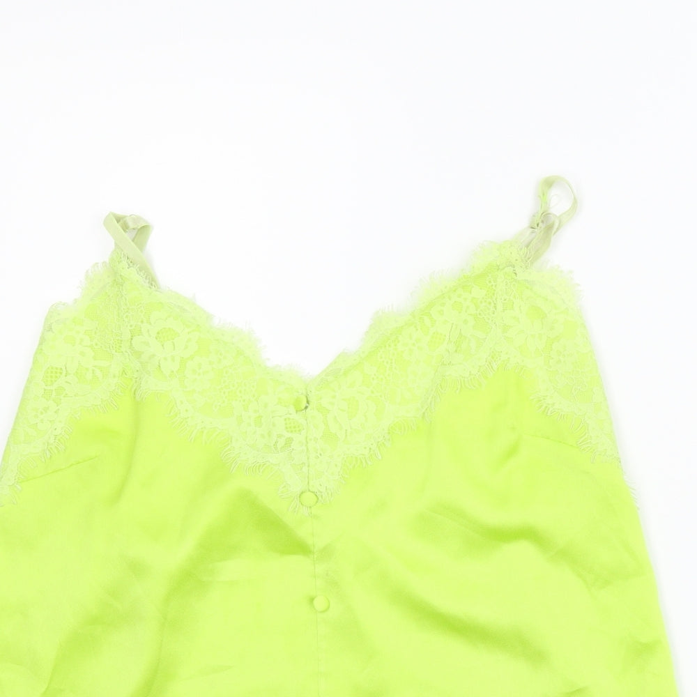 Preworn Womens Green Solid  Cami Pyjama Top Size S