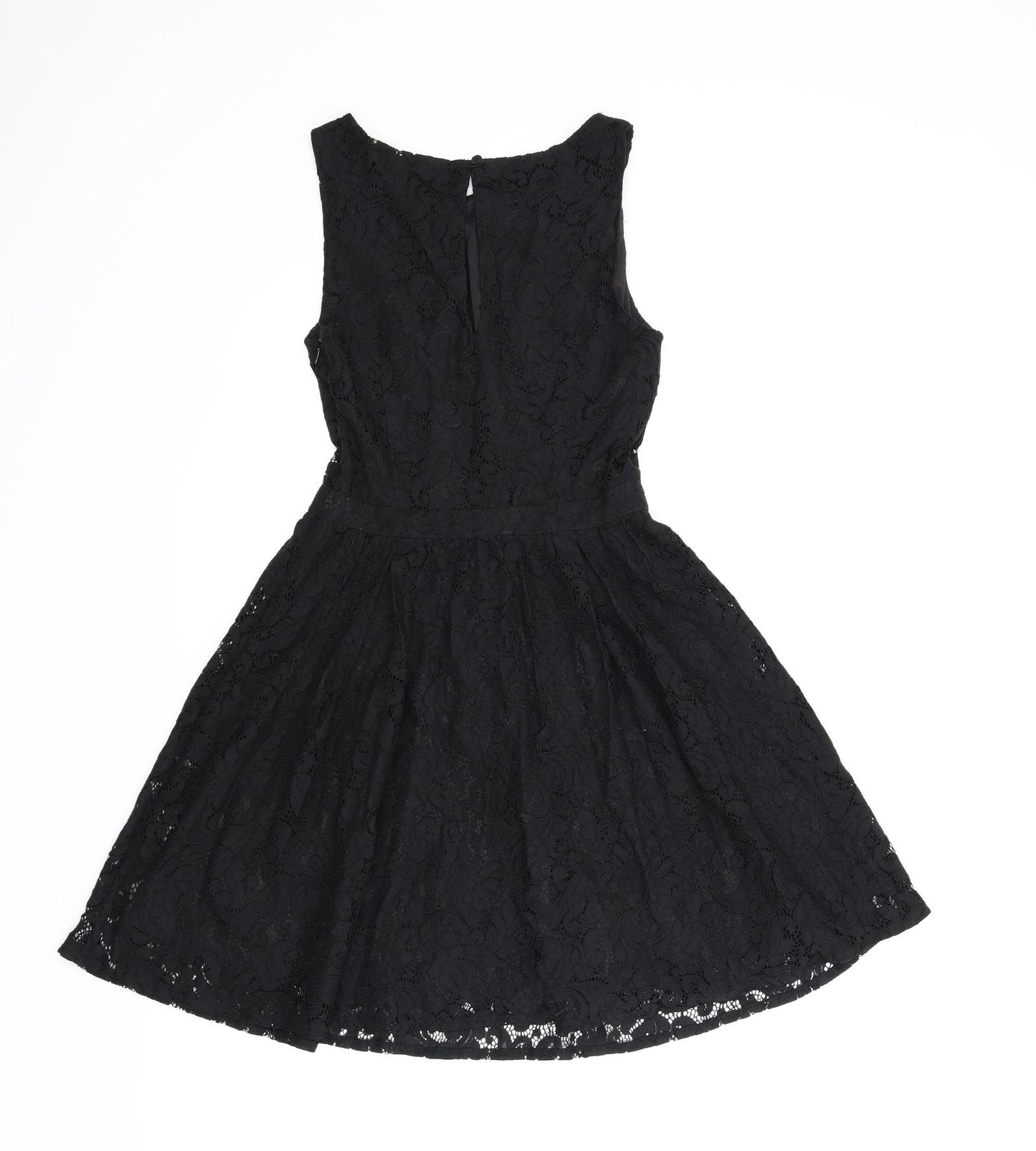 Jack Wills Womens Black Floral  A-Line  Size 6