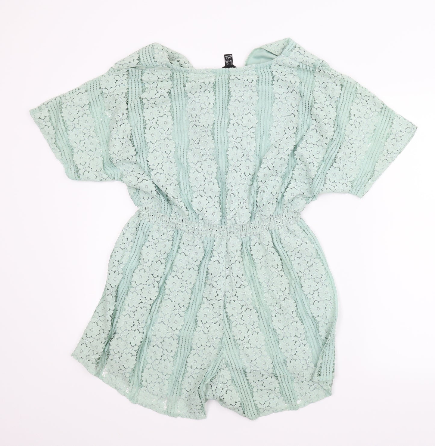 New Look Womens Green Floral  Romper One-Piece Size 16