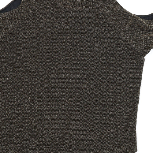 New Look Womens Gold Argyle/Diamond  Basic Blouse Size 10