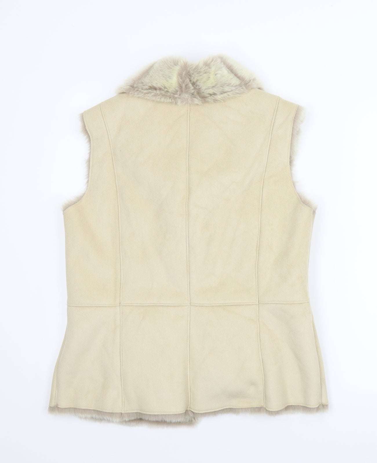 Rocha John Rocha Womens Beige   Gilet Jacket Size 16