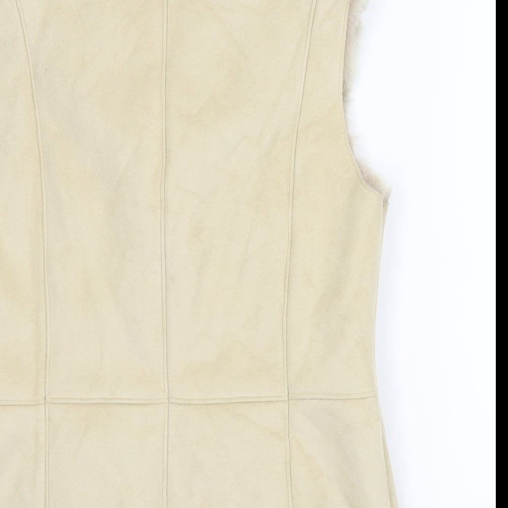 Rocha John Rocha Womens Beige   Gilet Jacket Size 16