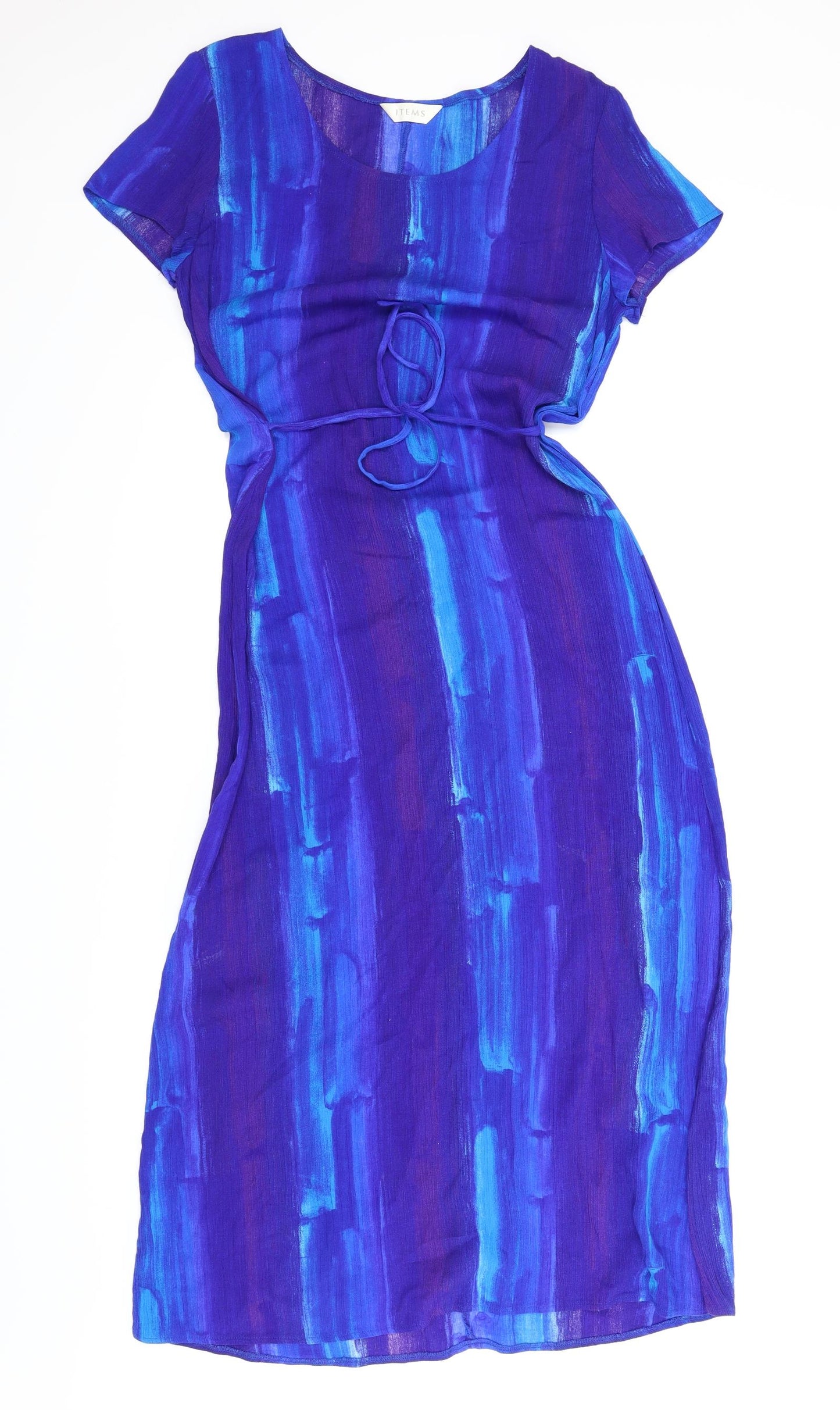 Tesco Womens Blue Striped  Maxi  Size 12