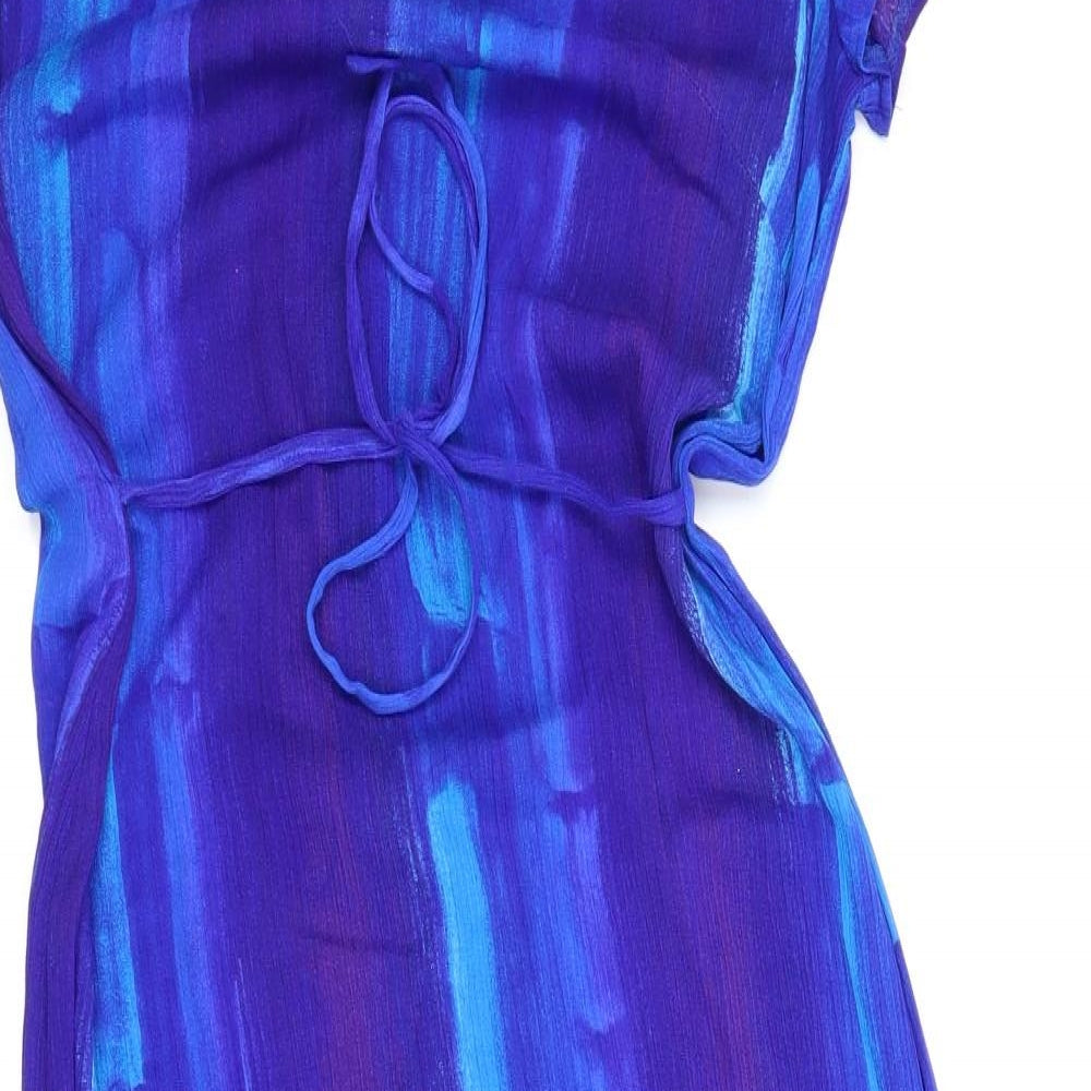 Tesco Womens Blue Striped  Maxi  Size 12