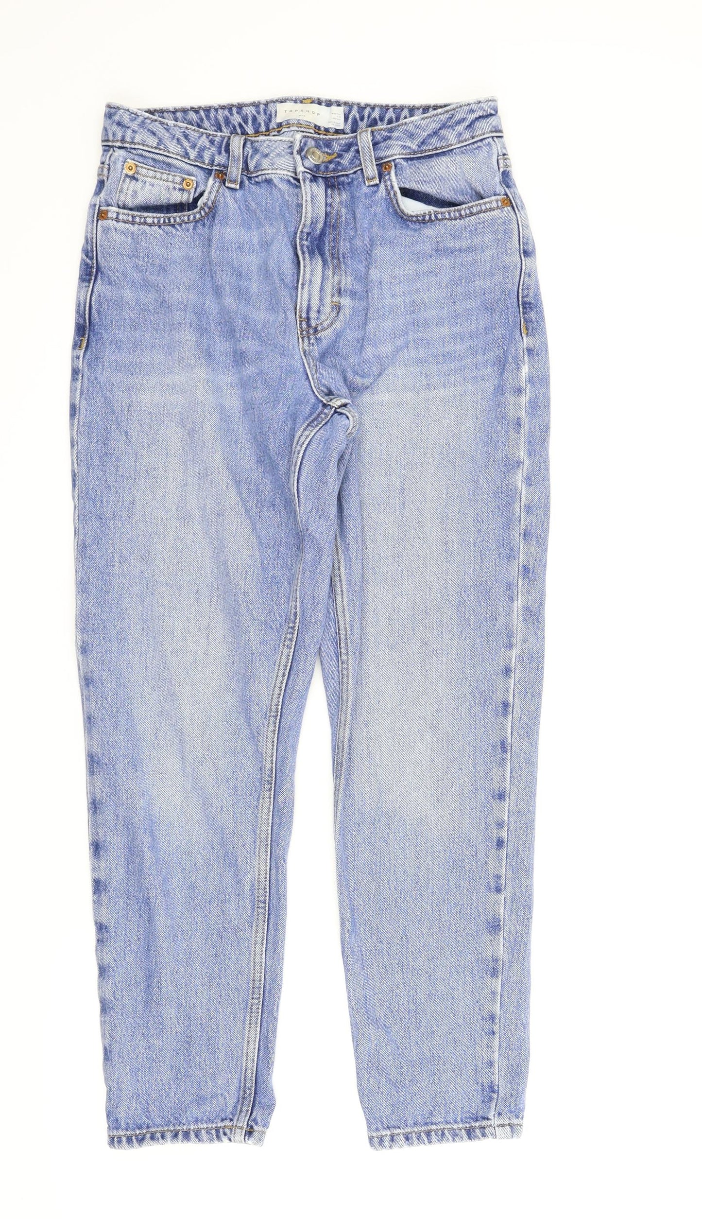 Topshop Womens Blue  Denim Mom Jeans Size 28 in L30 in
