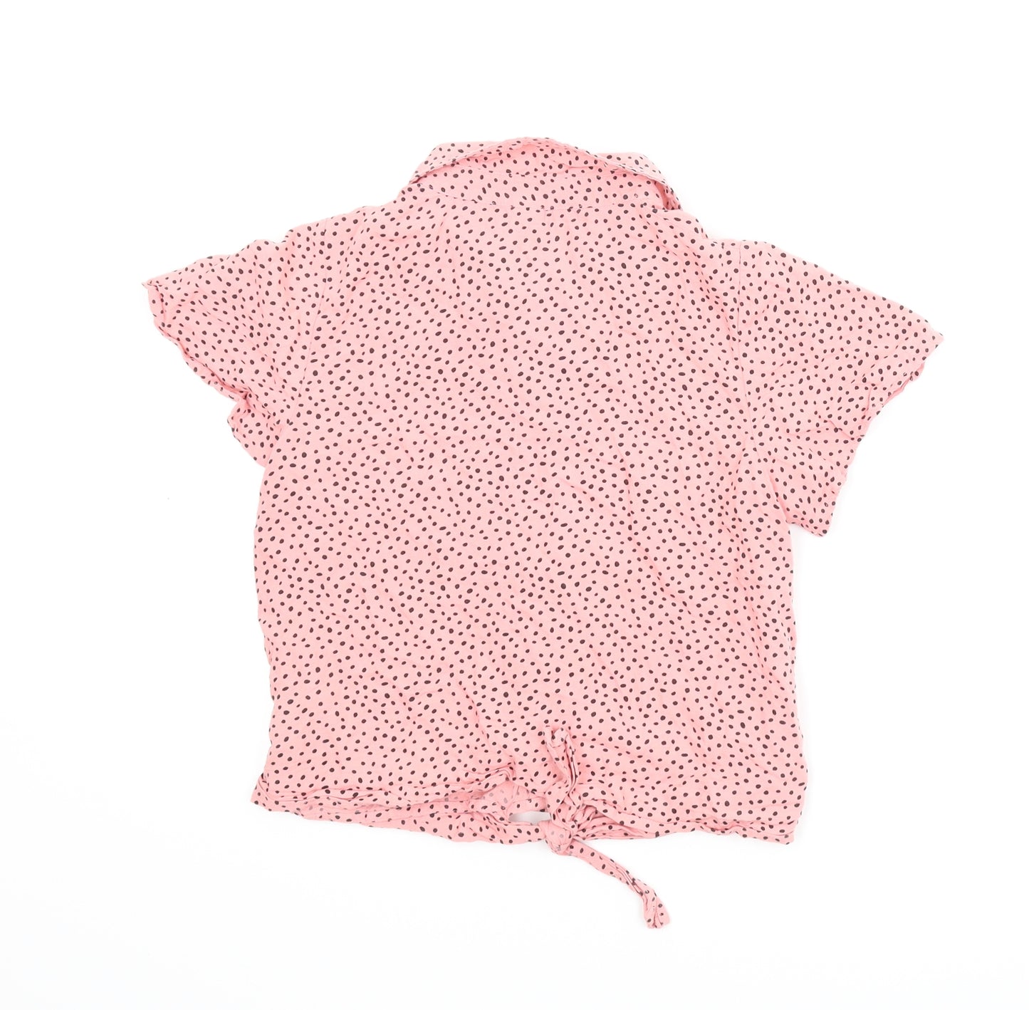 TU Girls Pink Spotted  Basic Blouse Size 11 Years