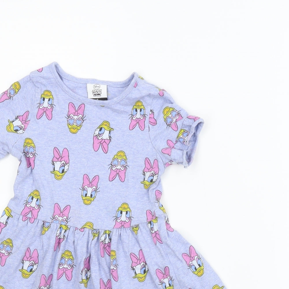 George Girls Blue Animal Print  A-Line  Size 2-3 Years  - Disney