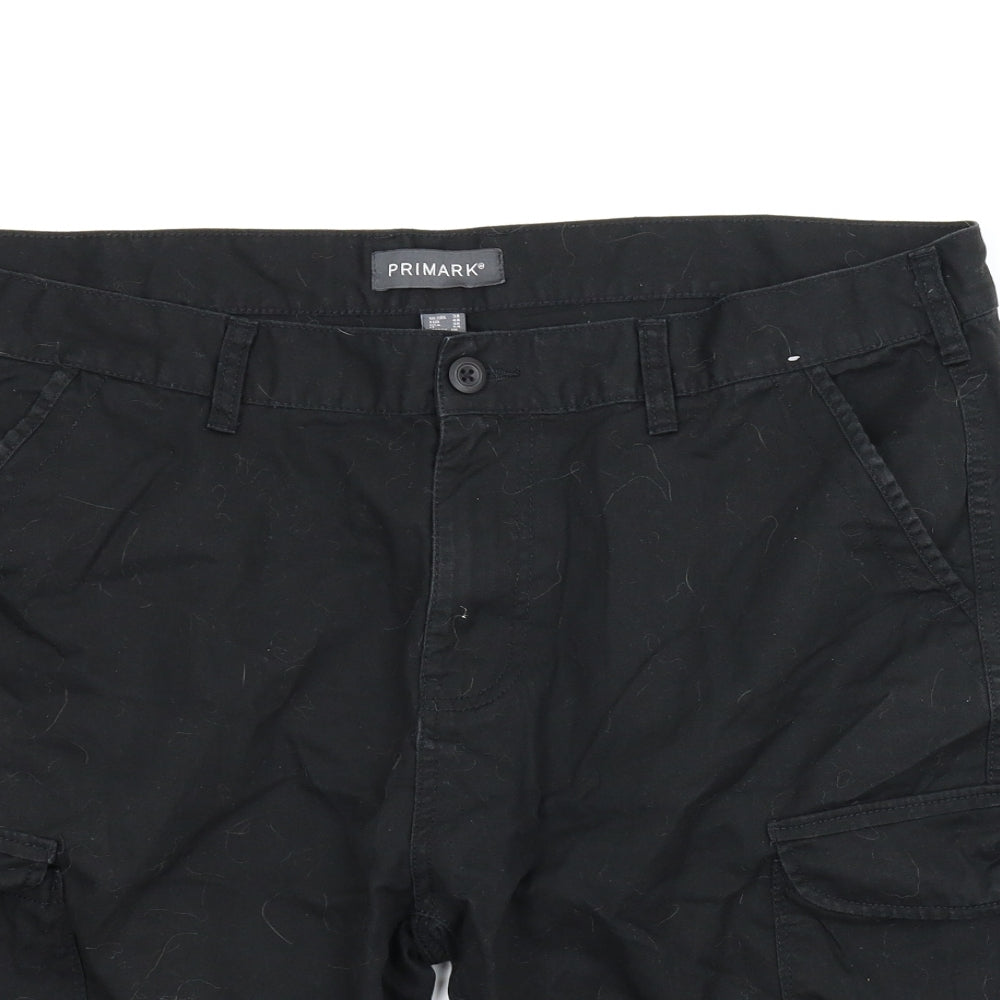 Primark Mens Black   Cargo Shorts Size 38 in