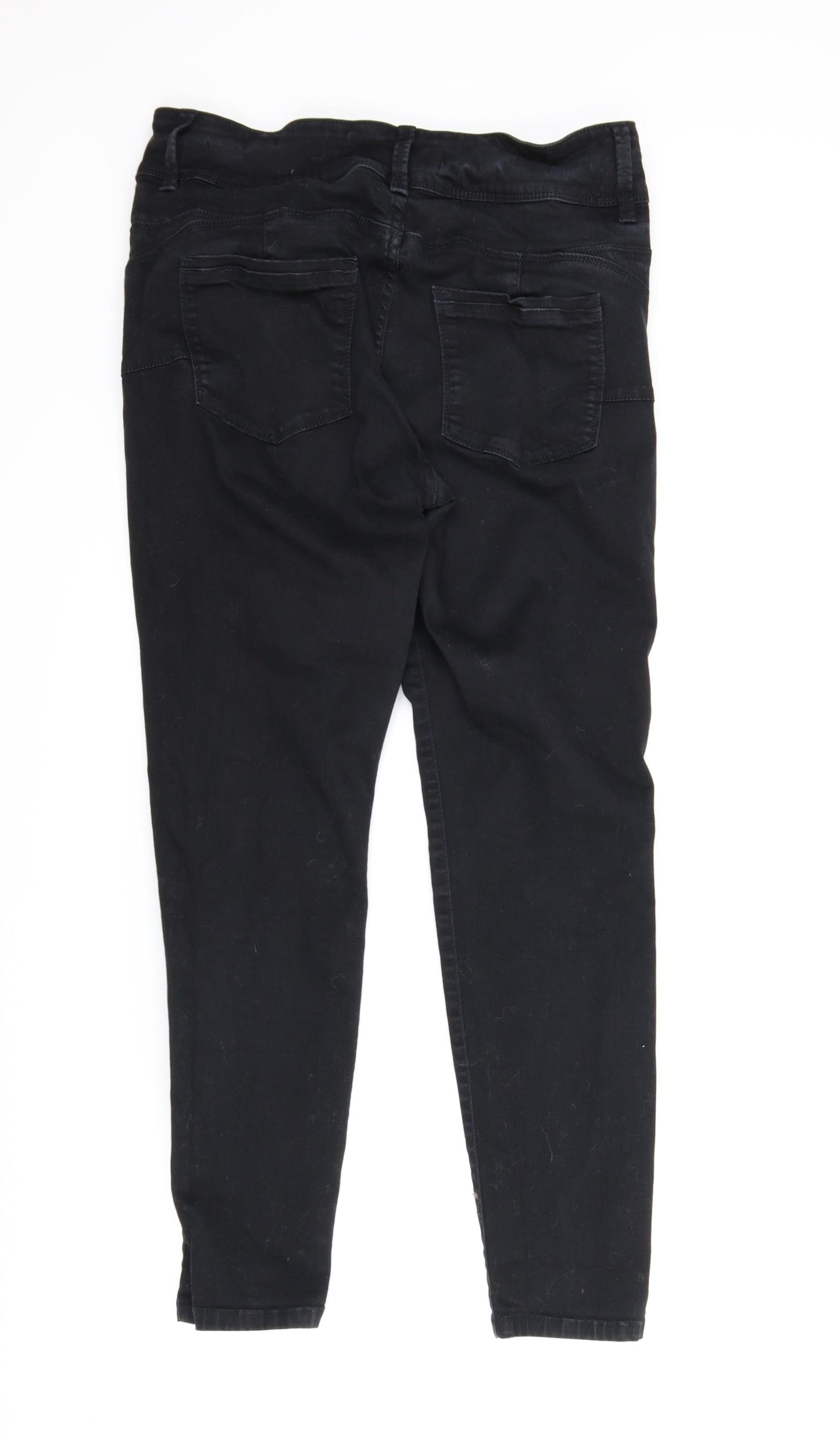 NEXT Womens Black  Denim Skinny Jeans Size 14 L28 in