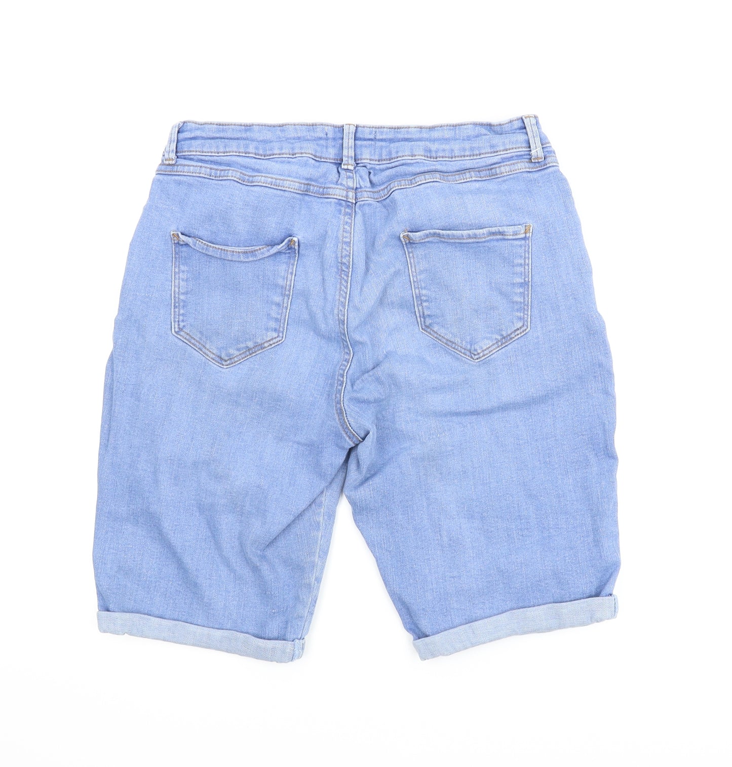 Dorothy Perkins Womens Blue  Denim Boyfriend Shorts Size 10