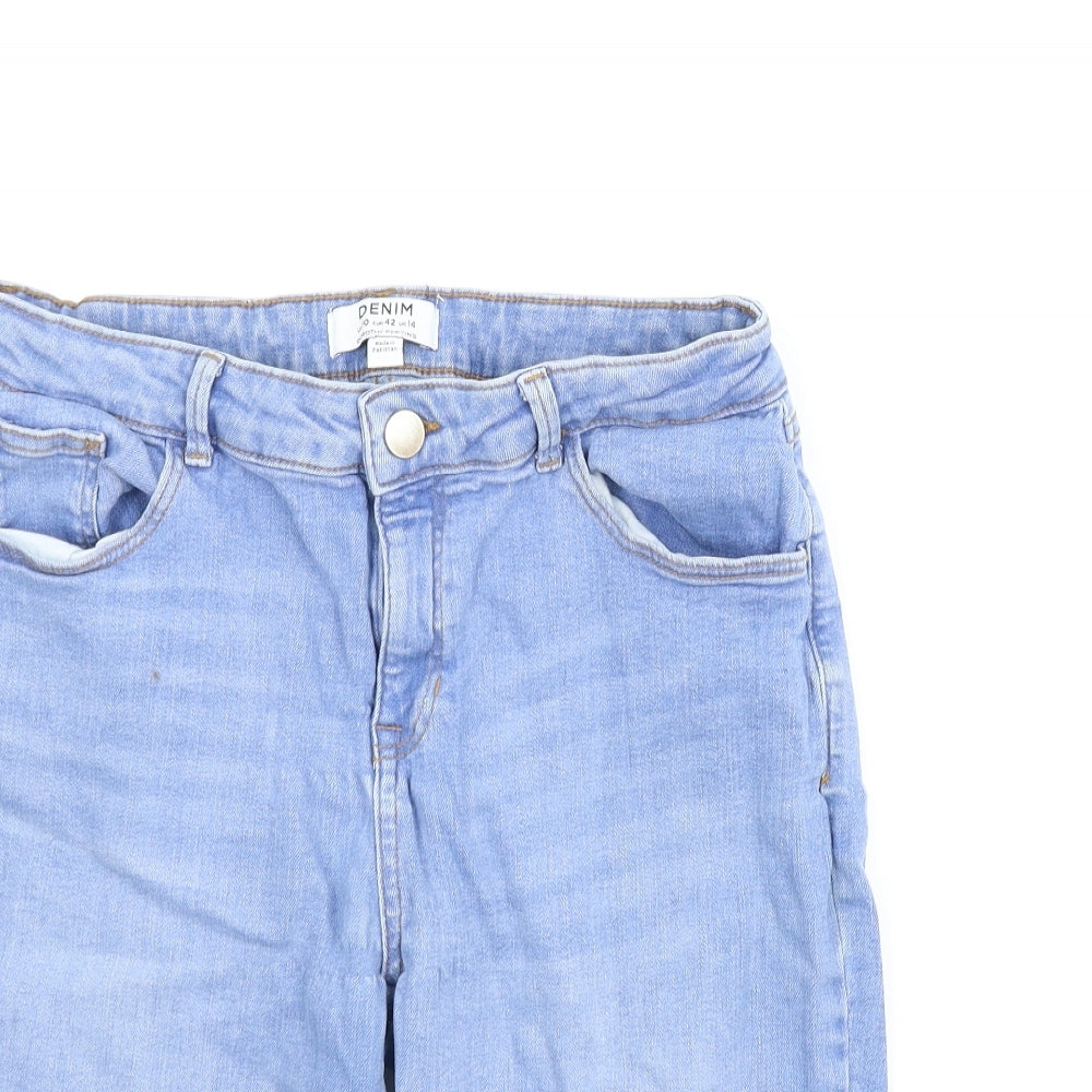 Dorothy Perkins Womens Blue  Denim Boyfriend Shorts Size 10