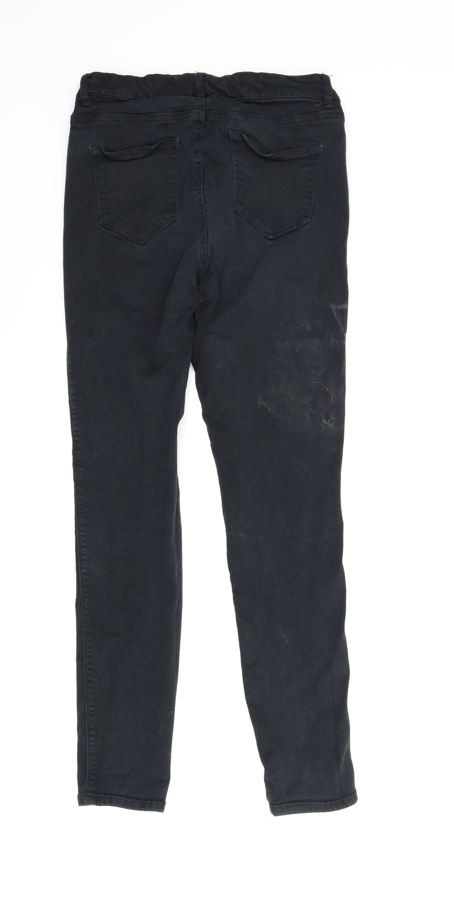 NEXT Womens Black  Denim Skinny Jeans Size 12 L27.5 in