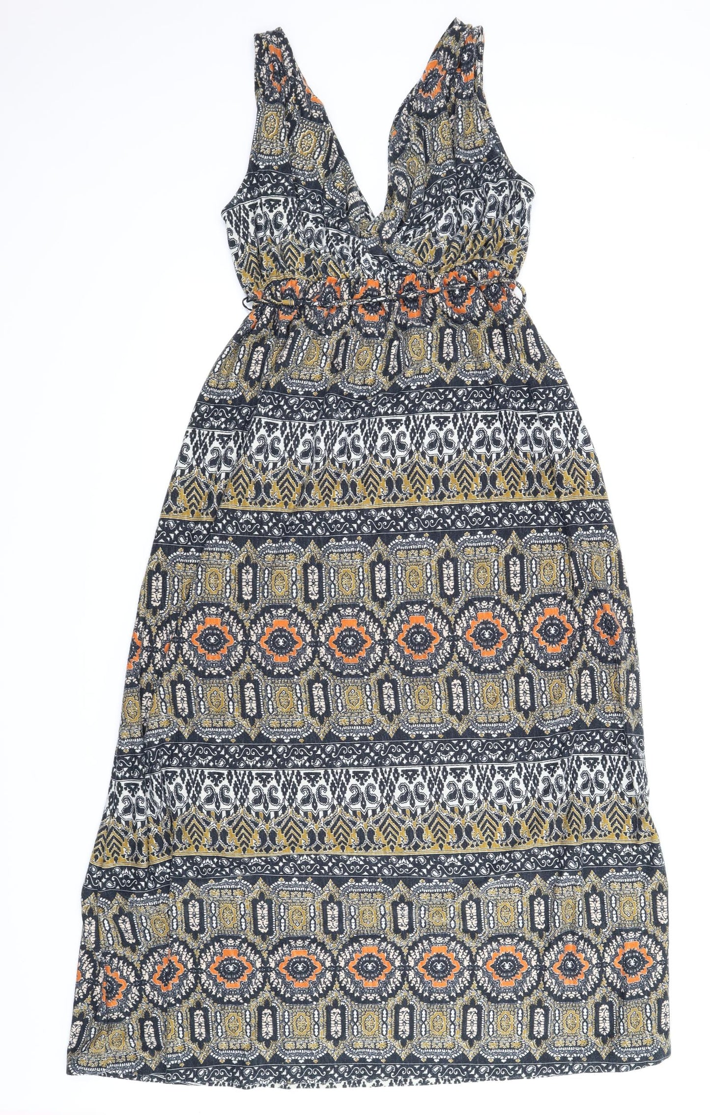 M&S Womens Multicoloured Batik  Maxi  Size 14