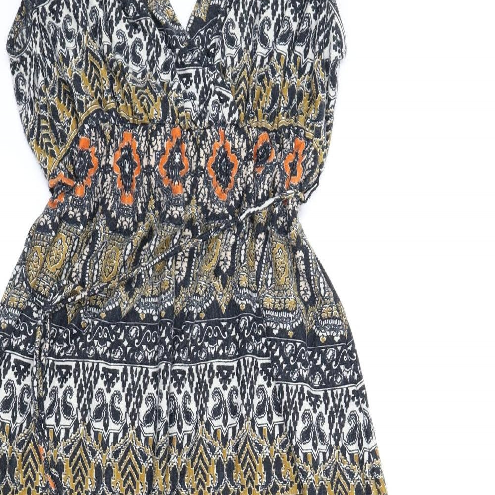 M&S Womens Multicoloured Batik  Maxi  Size 14