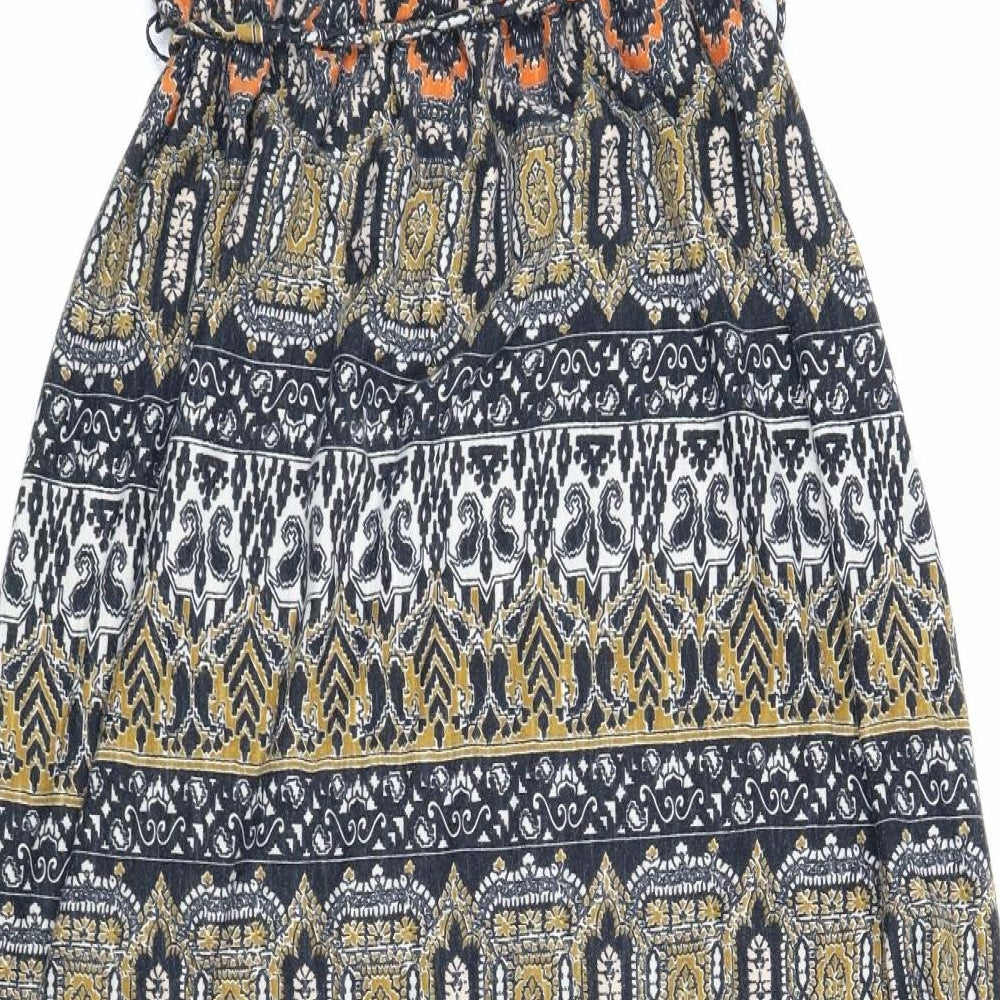 M&S Womens Multicoloured Batik  Maxi  Size 14