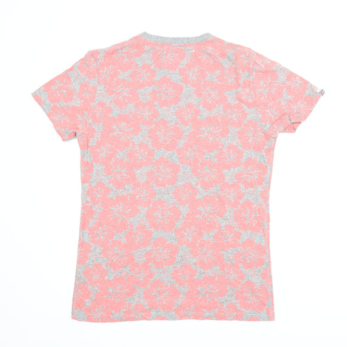 Superdry Mens Pink Floral   T-Shirt Size M