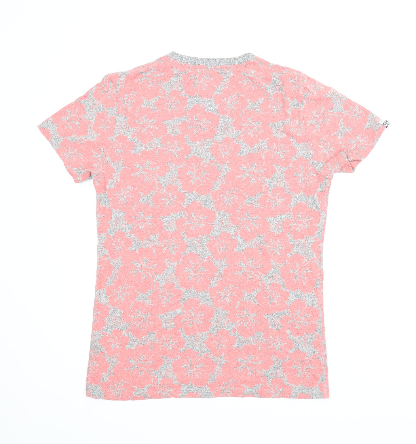 Superdry Mens Pink Floral   T-Shirt Size M