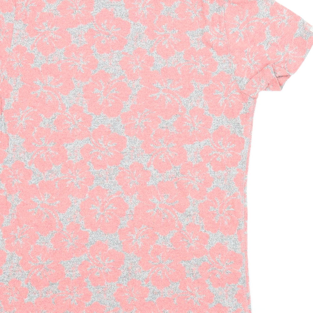Superdry Mens Pink Floral   T-Shirt Size M