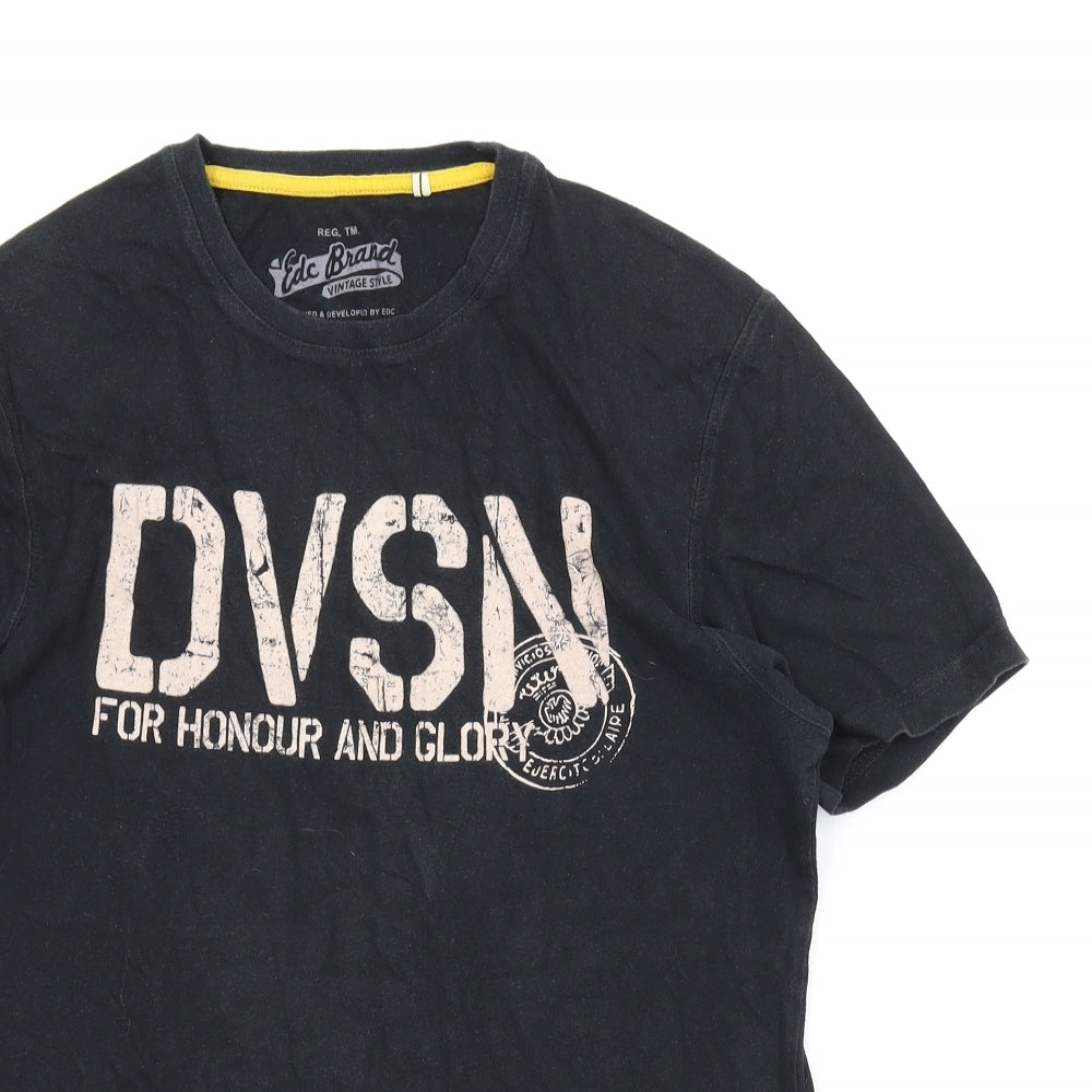 EDC  Mens Black    T-Shirt Size M
