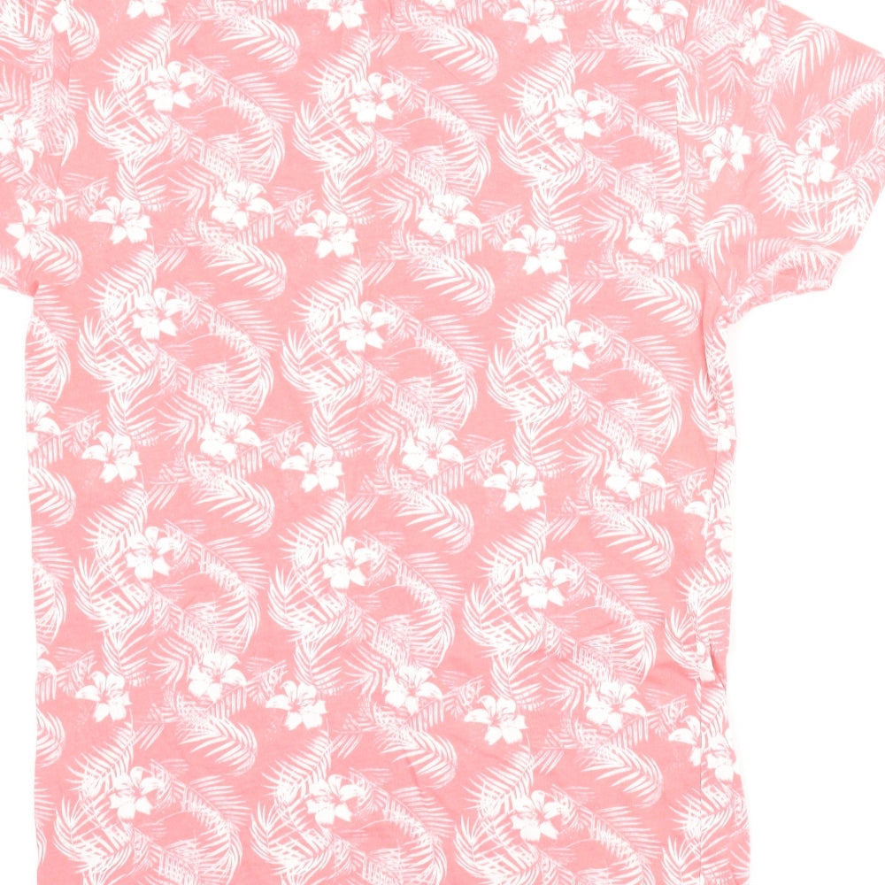 Cedar Wood State Mens Pink Floral   T-Shirt Size XS