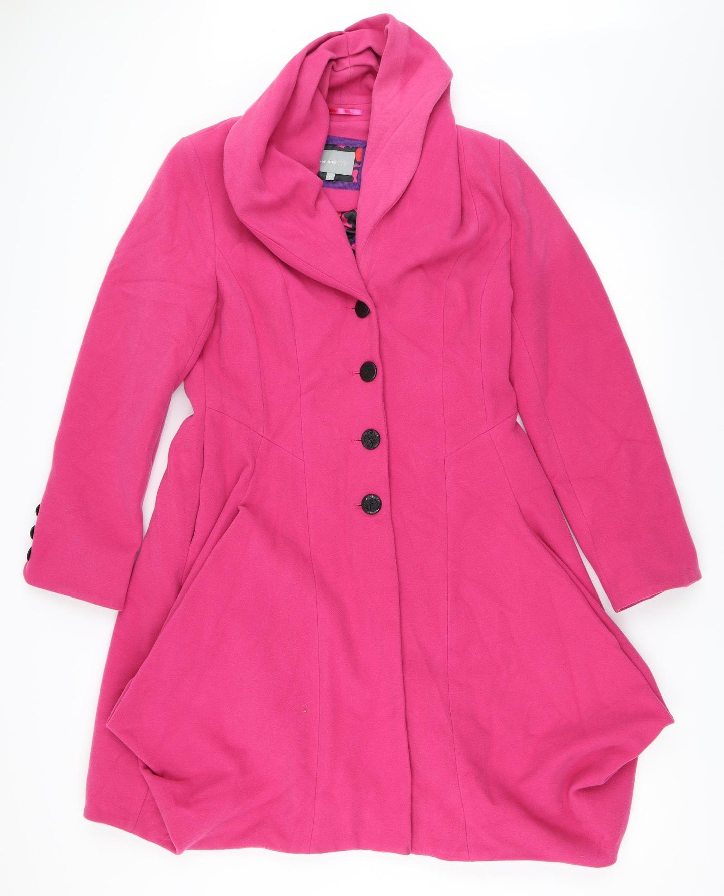 Per Una Womens Pink   Overcoat Coat Size 12