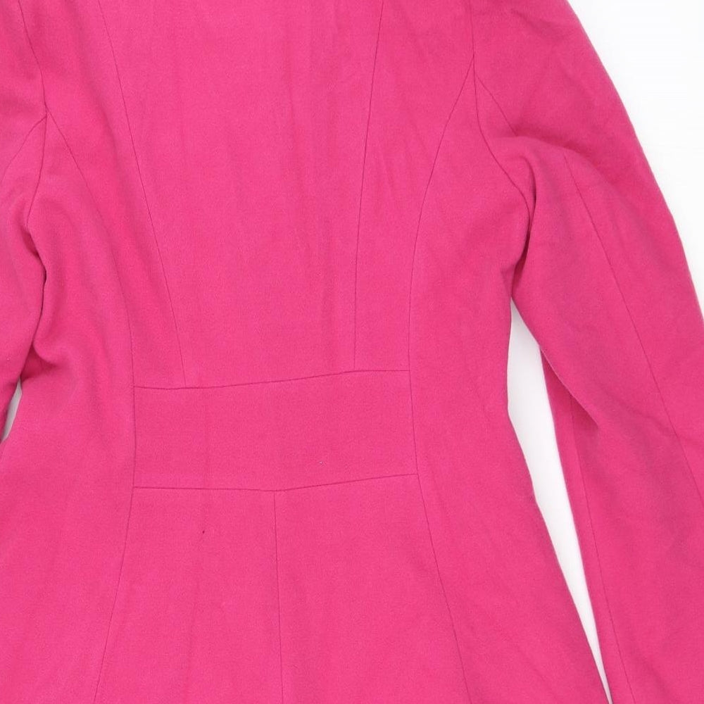 Per Una Womens Pink   Overcoat Coat Size 12