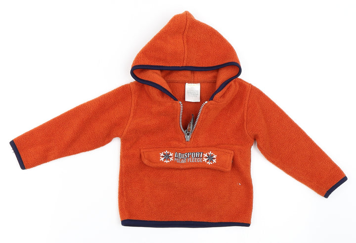 ADISPORT Boys Orange  Fleece Pullover Jumper Size 6-9 Months