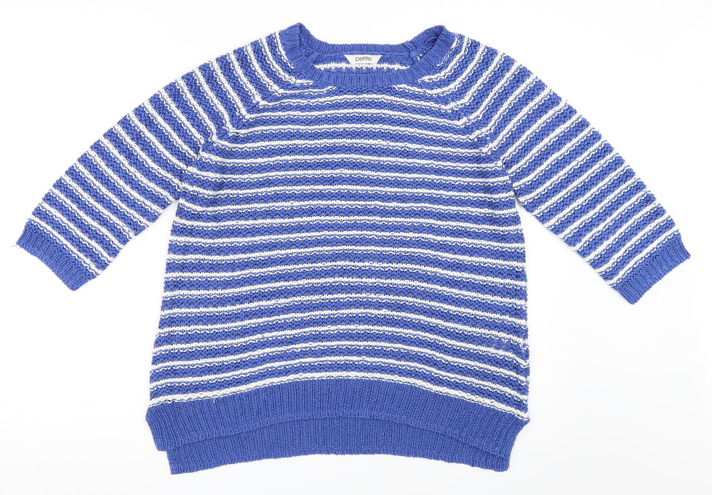 BHS Womens Blue Striped  Pullover Jumper Size 16