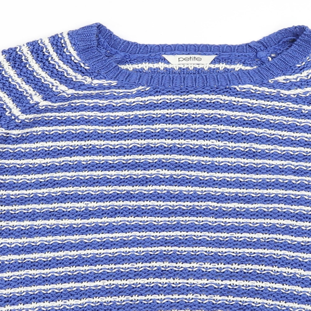 BHS Womens Blue Striped  Pullover Jumper Size 16