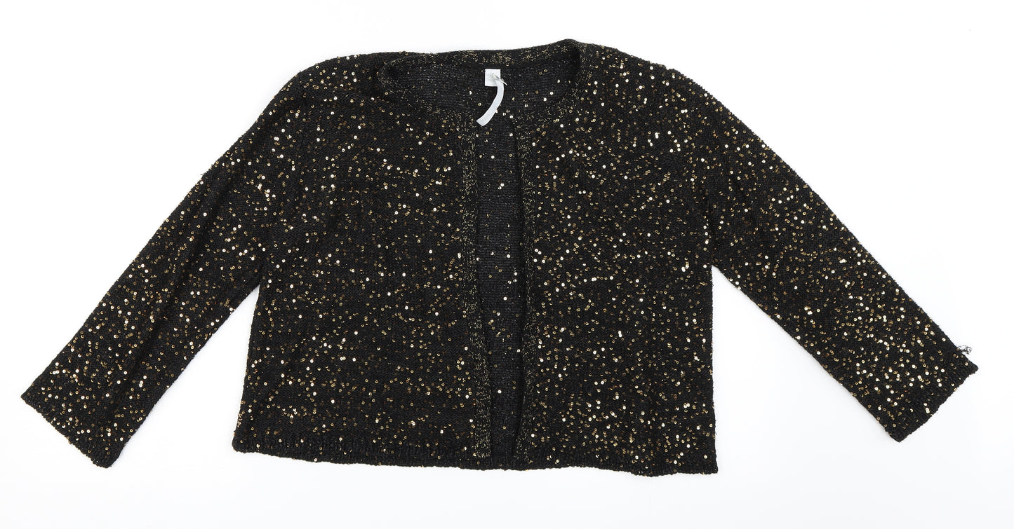 note Womens Black   Cardigan Jumper Size 16
