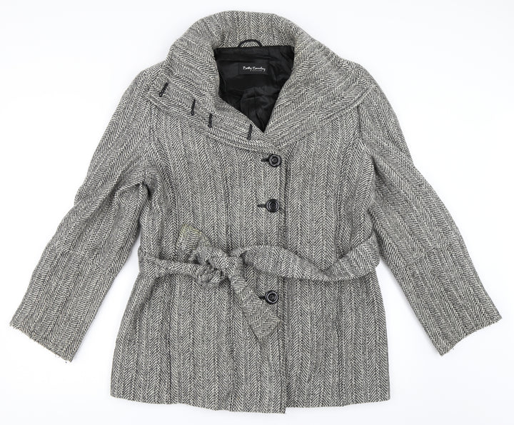 Betty Barclay Womens Grey   Overcoat Coat Size 14