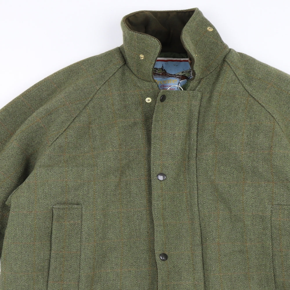 Bronte Mens Green   Overcoat Coat Size M