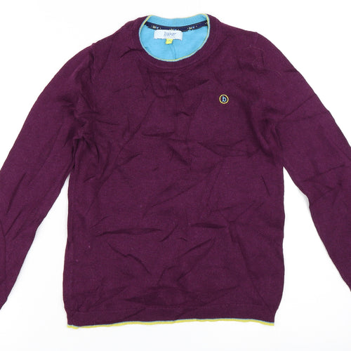 Ted Baker Boys Purple   Pullover Jumper Size 7-8 Years