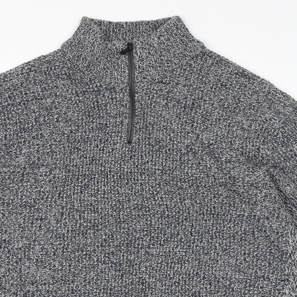 Marks and Spencer Mens Blue   Henley Jumper Size XL