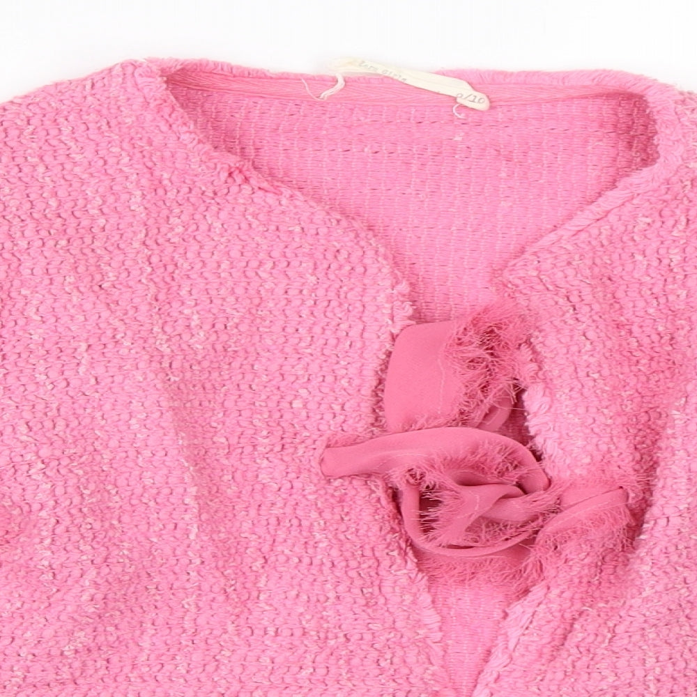 Zara Girls Pink   Cardigan Jumper Size 9-10 Years