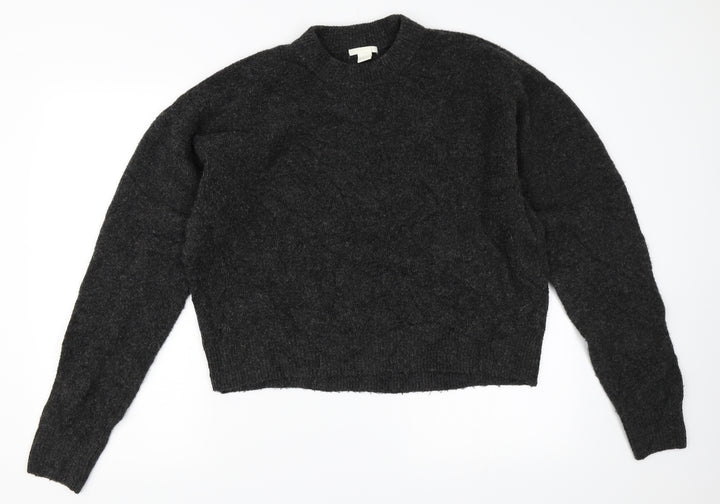 H&M Womens Grey Pullover Jumper Size S