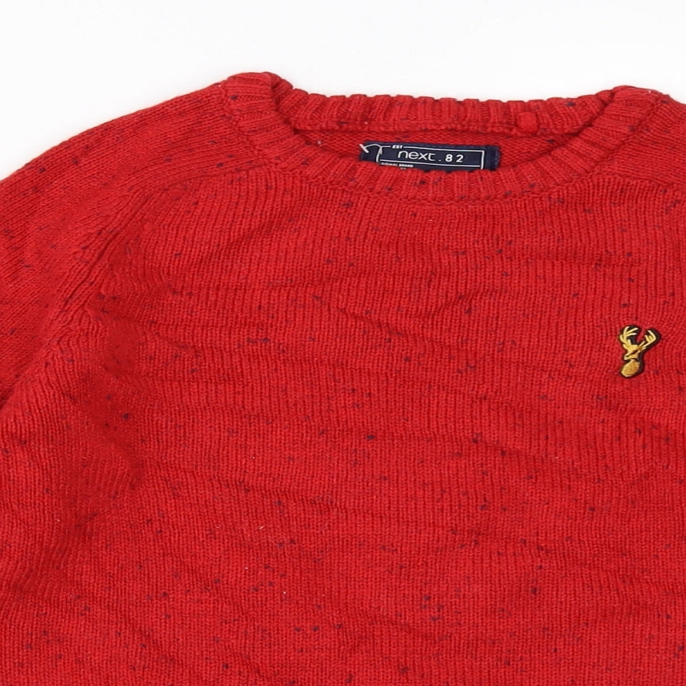 NEXT Boys Red   Pullover Jumper Size 8 Years