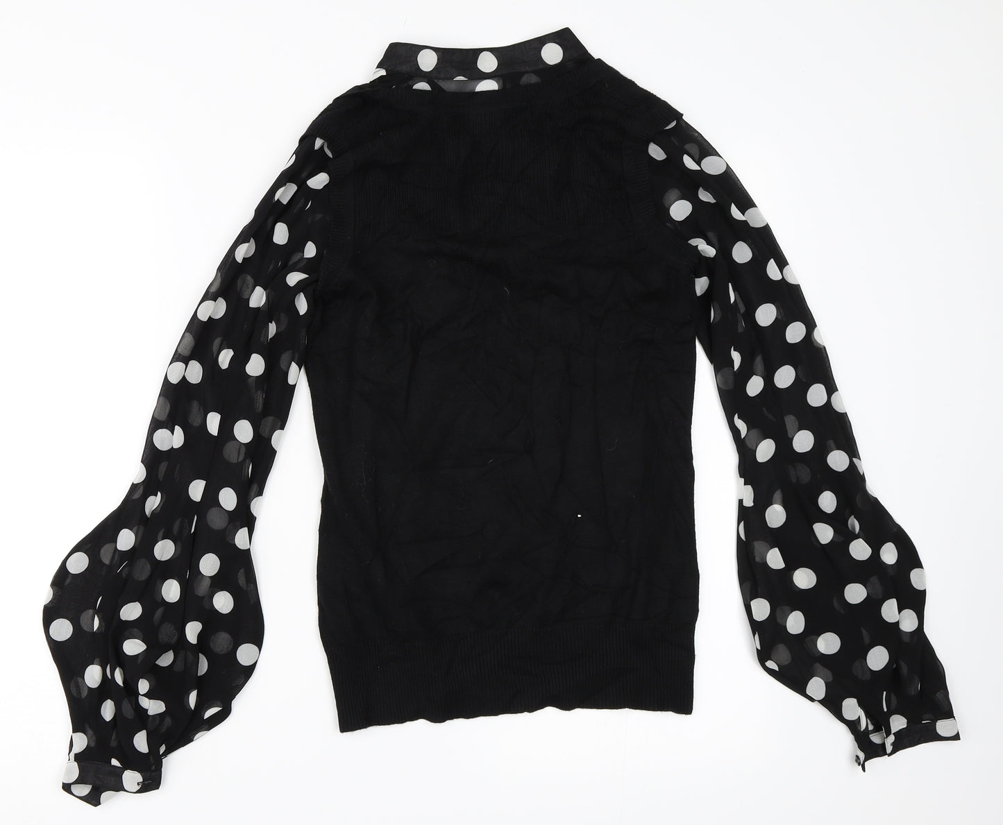 NEXT Womens Black Polka Dot  Pullover Jumper Size 8